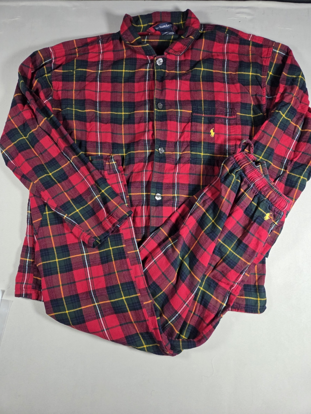 Polo by Ralph Lauren Red and Green Plaid Pajamas XL